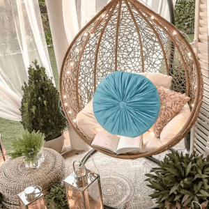 cojines redondos velvet capitone